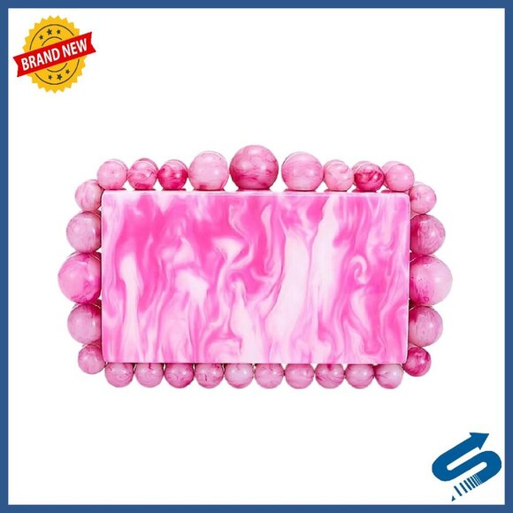 Acrylic Marble Evening Clutch Purse for Wedding Cocktail Party